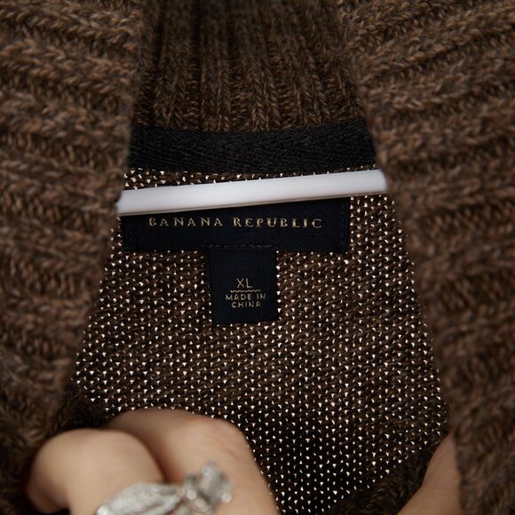 Banana Republic Lambswool Blend Shawl Collar Men's Sweater XL - Picture 5 of 8